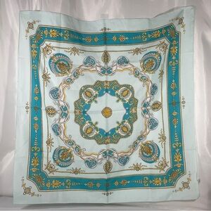 Glentex Teal and Gold Scarf